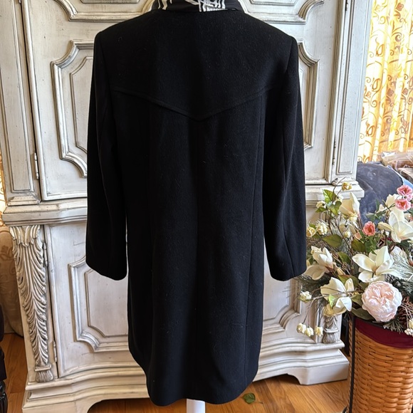 LIZ CLAIBORNE COAT LUXURIOUS CASHMERE & WOOL-SATIN LINING EX-COND. VTG SZ 12 - Picture 7 of 15